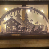 Plotterdatei SCHWIBBOGEN SCHLITTENFAHRT svg + dxf - Sewando