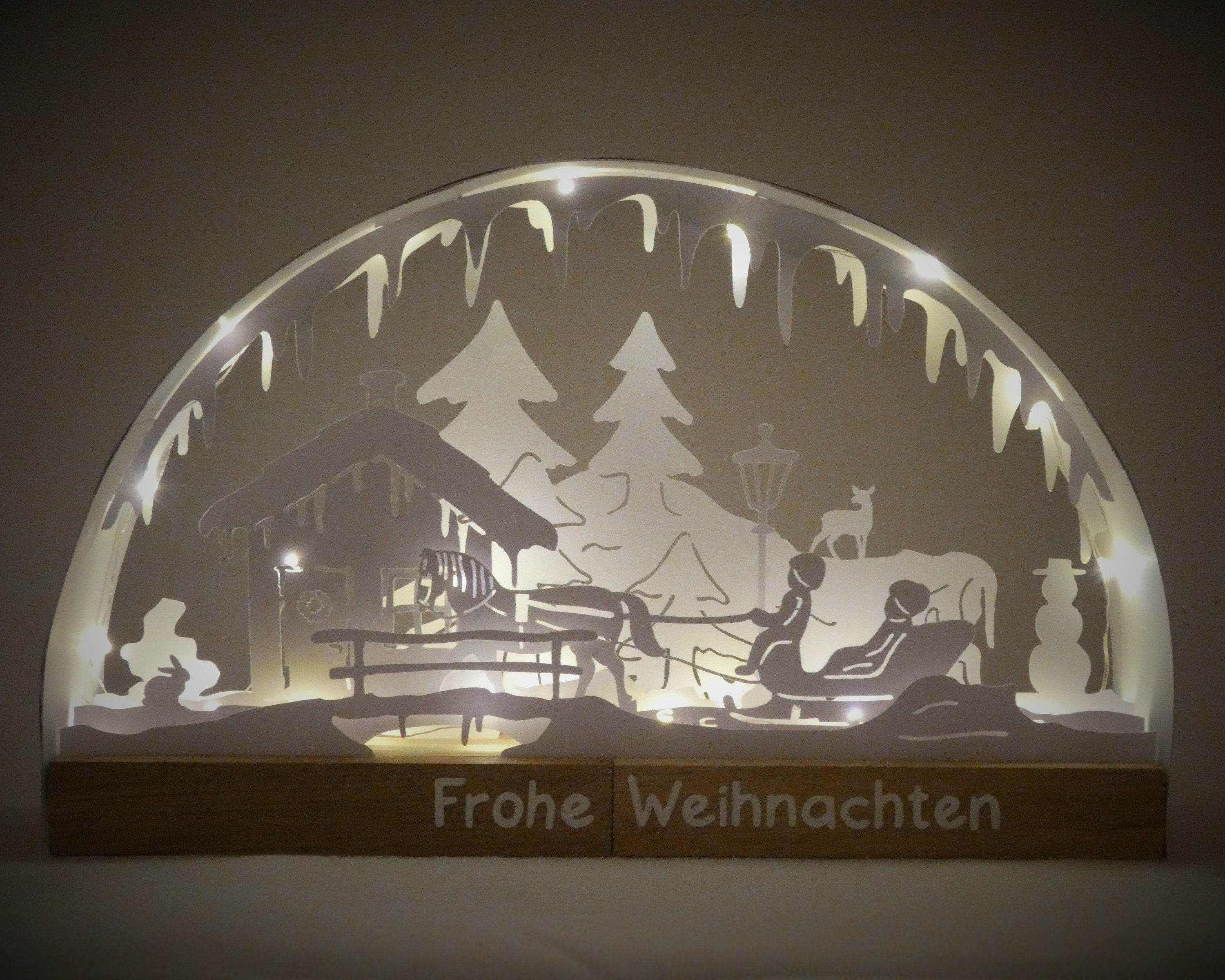 Plotterdatei SCHWIBBOGEN SCHLITTENFAHRT svg + dxf - Sewando