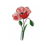 Stickdatei Klatschmohn - je zwei Varianten, 10x10 und 13x18, Mohn, Blume - Sewando