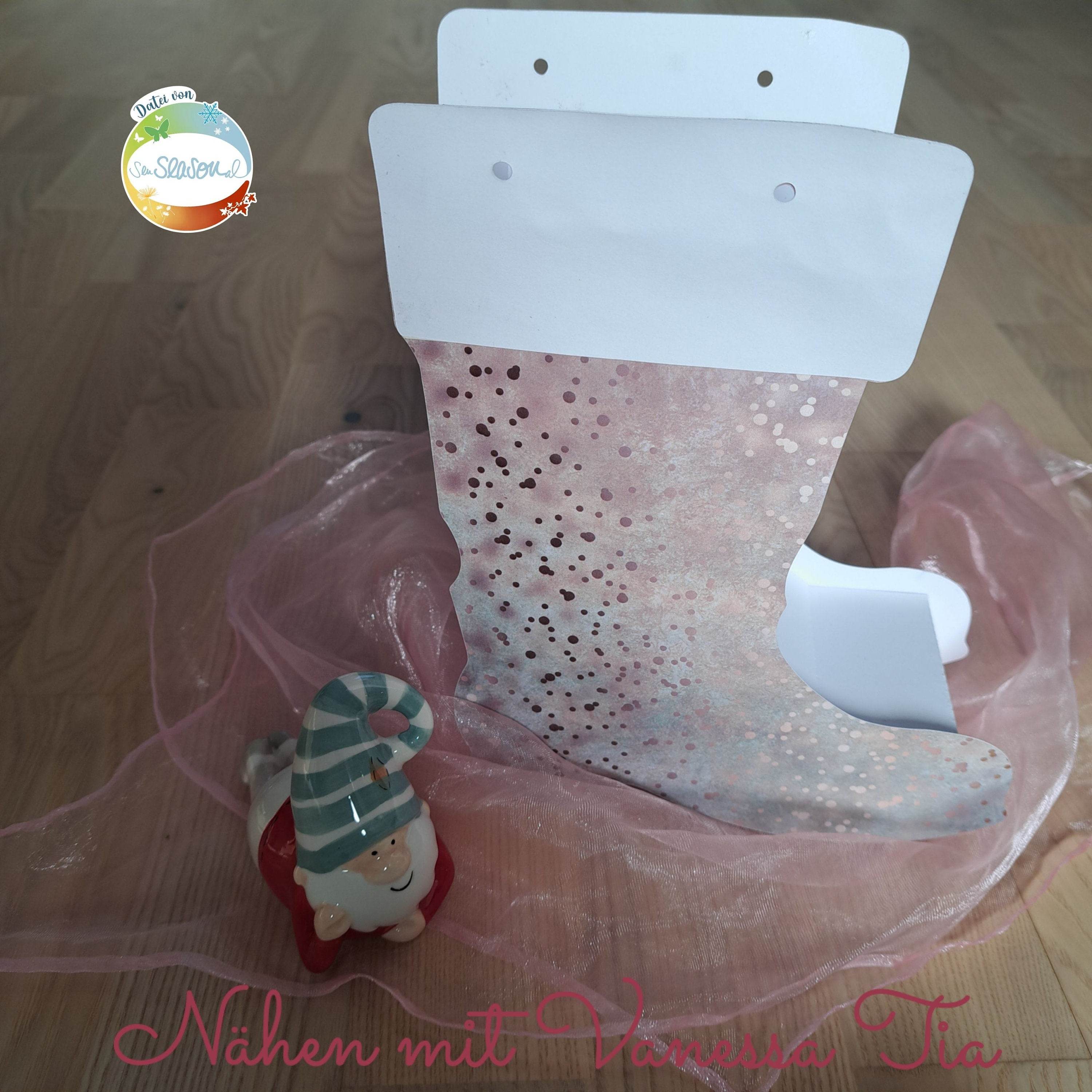 Nikolausstiefel | 3D Papierdatei Plotterdatei - Sewando