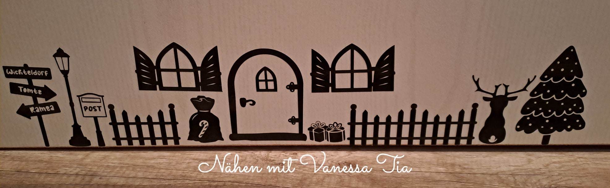 Wichtelhaus | Wandtattoo Plotterdatei - Sewando