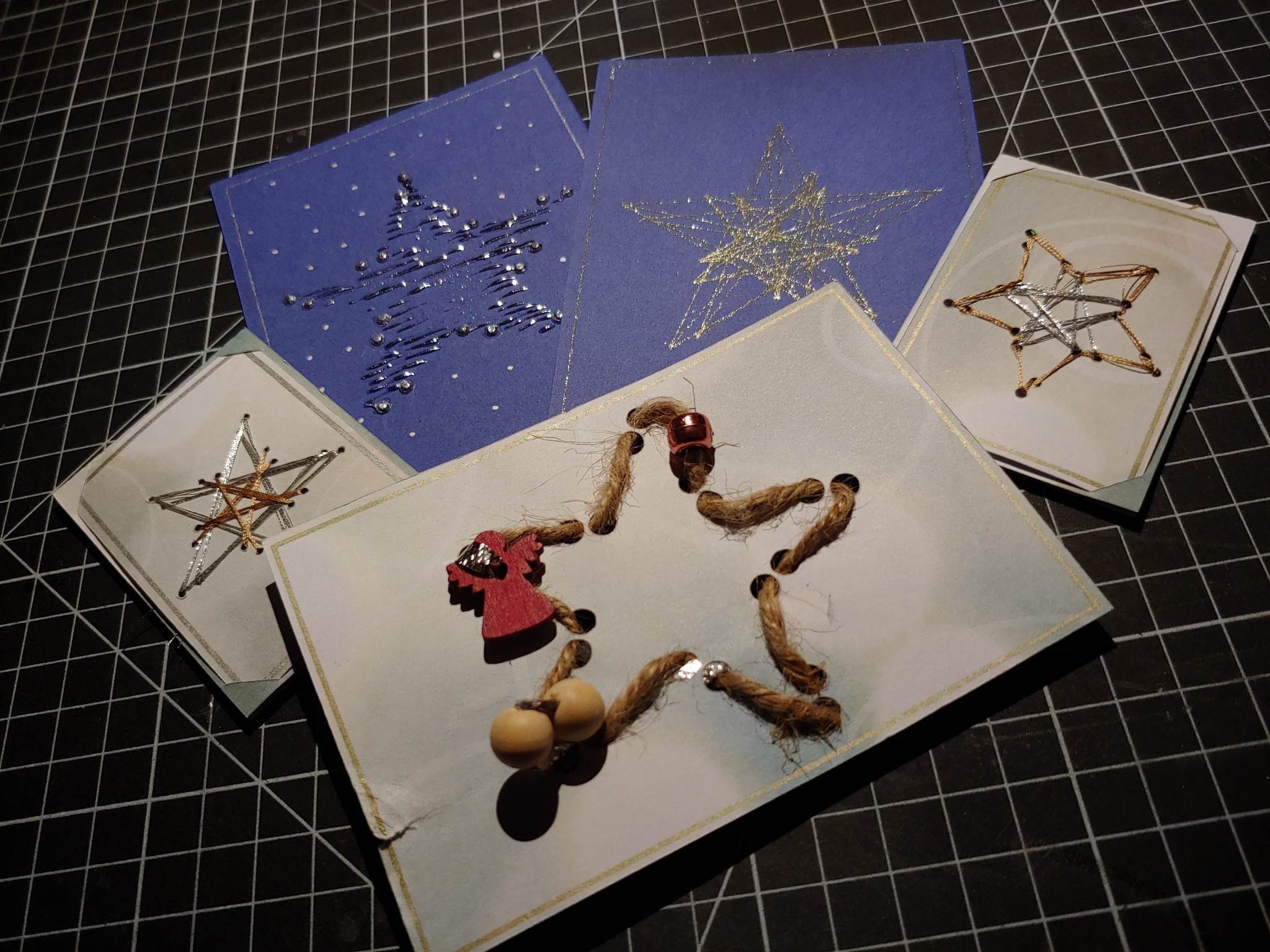 Plotterdatei WEIHNACHTSKARTE STERN svg + dxf - Sewando