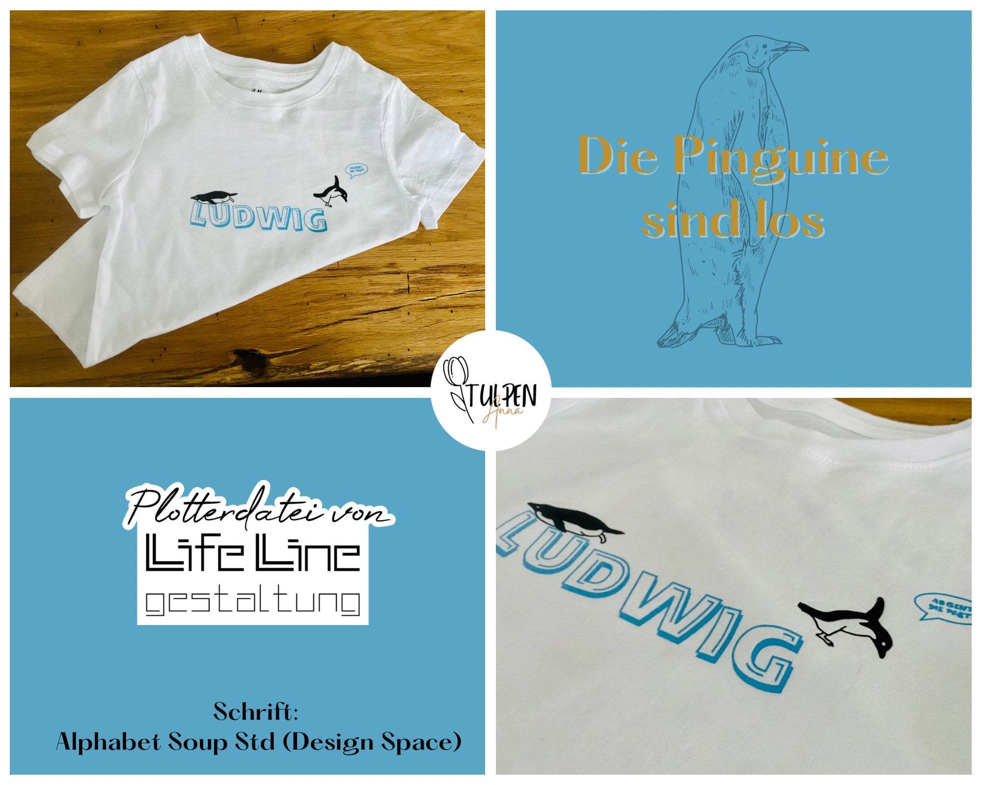 Plotterdatei PINGUINE svg + dxf - Sewando