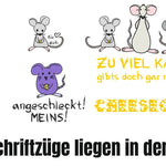 MÄUSE 3 coole Typen Plotterdatei / Für Trio oder Solo, Sprüche, Motiv, als SVG und DXF - Sewando