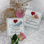 Stickdatei Geburtstag, Geldgeschenk, Gutschein, Rahmen 13x18, deutsch, englisch - Sewando