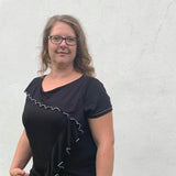 PDF-Schnittmuster Shirt Sia Gr. 32-54 | Feminin, mit Volant-Detail, 2 Ärmellängen - Sewando