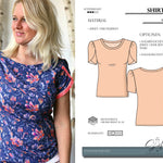 PDF Schnittmuster für Shirt Finja Größen 34-50 | Tulpenärmel & Stilvoll - Sewando
