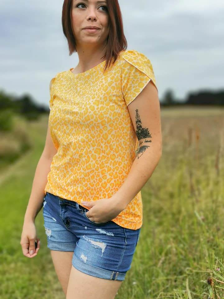 PDF Schnittmuster für Shirt Finja Größen 34-50 | Tulpenärmel & Stilvoll - Sewando