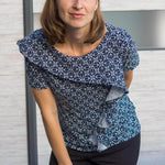 PDF-Schnittmuster Shirt Sia Gr. 32-54 | Feminin, mit Volant-Detail, 2 Ärmellängen - Sewando
