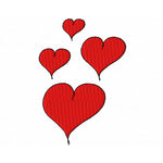 Stickdatei Herzchen, vier Größen, Valentinstag, Liebe, Love - Sewando