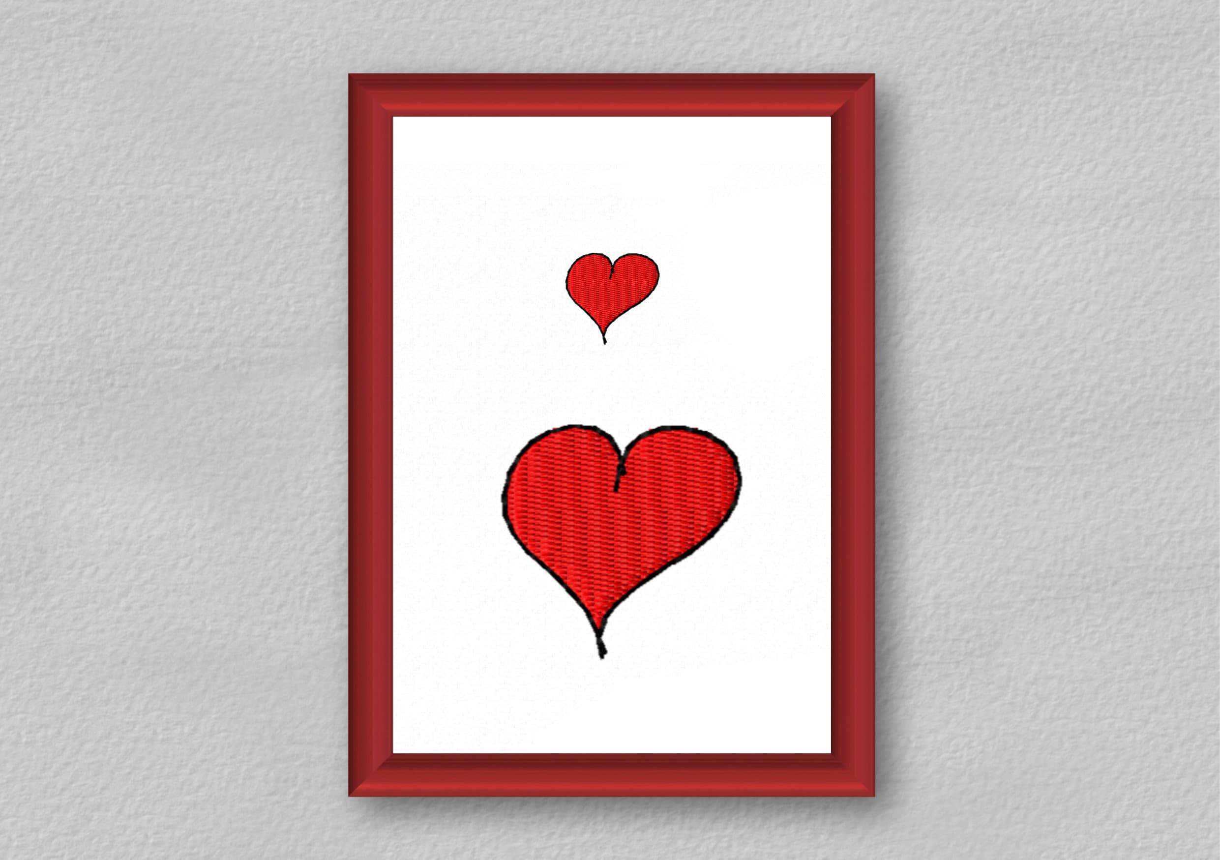 Stickdatei Herzchen, vier Größen, Valentinstag, Liebe, Love - Sewando