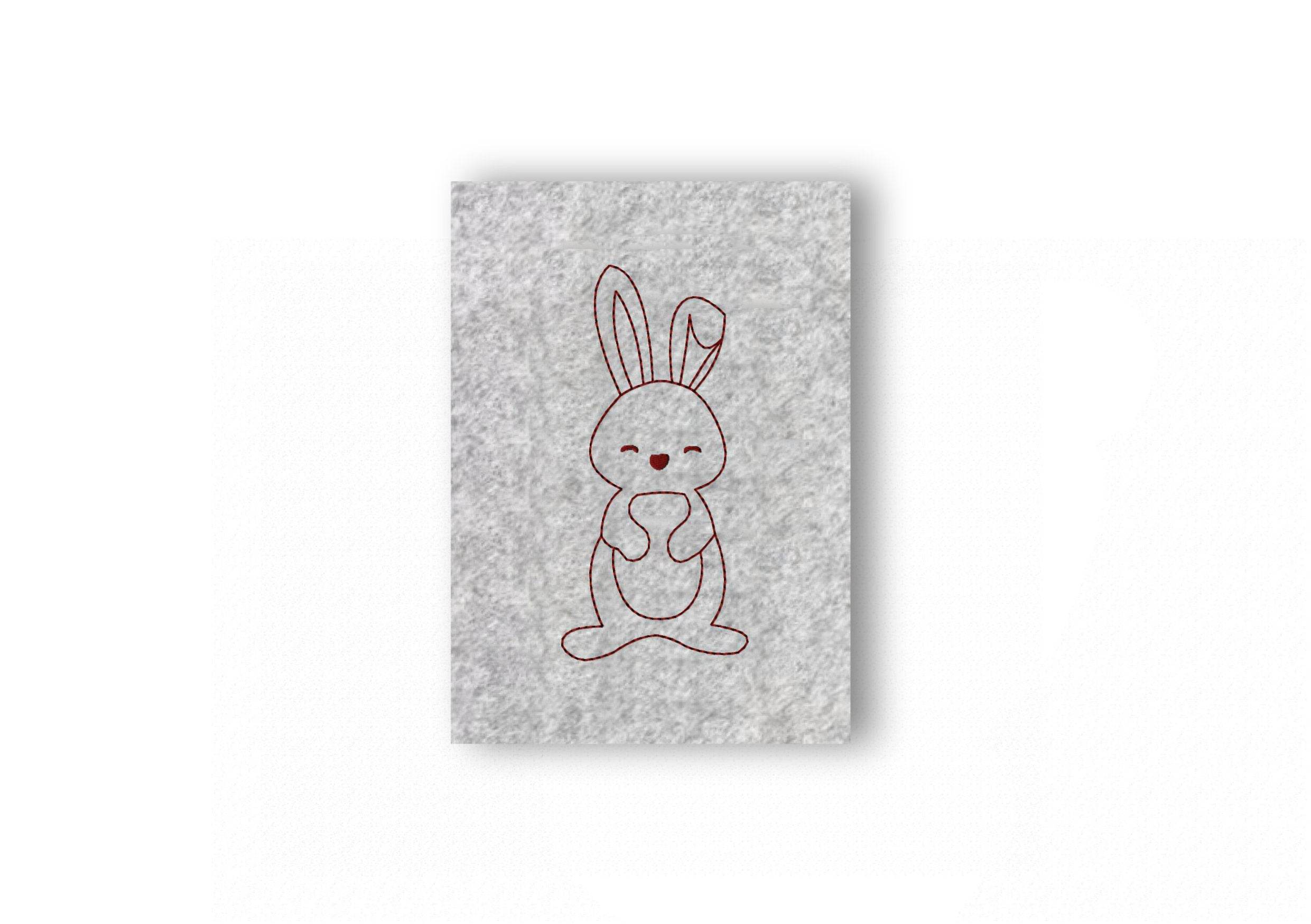 Stickdatei Hase, LineArt, Redwork, Silhouette, 3 Größen, 3 Stichvarianten, 9 Dateien, Hase, Ostern - Sewando