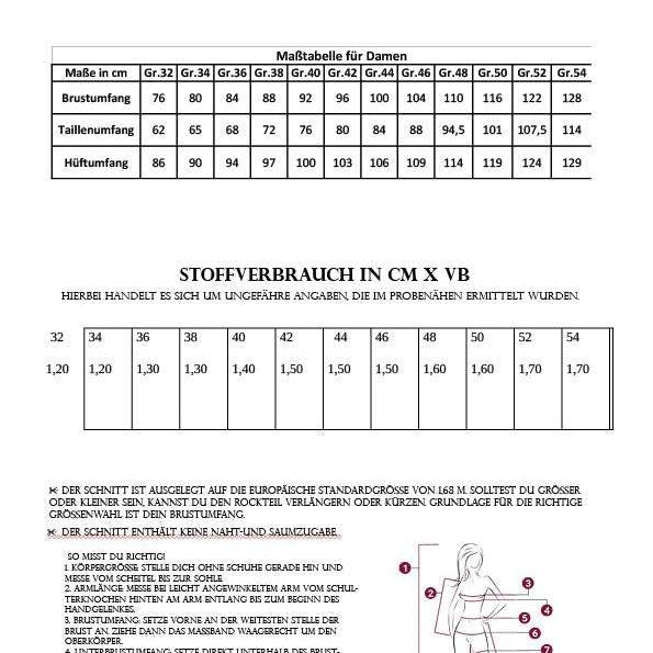 PDF-Schnittmuster Bikerleggings Coco – Gr. 32-54 Coole Biesen-Optik - Sewando