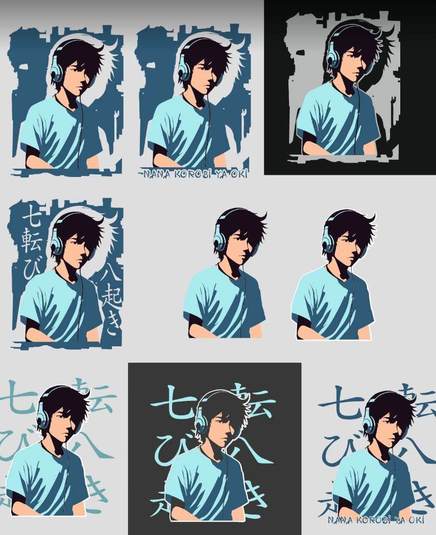Plotterdatei JAPAN MUSIK SVG und DXF Sublimation Bügelbild - Sewando