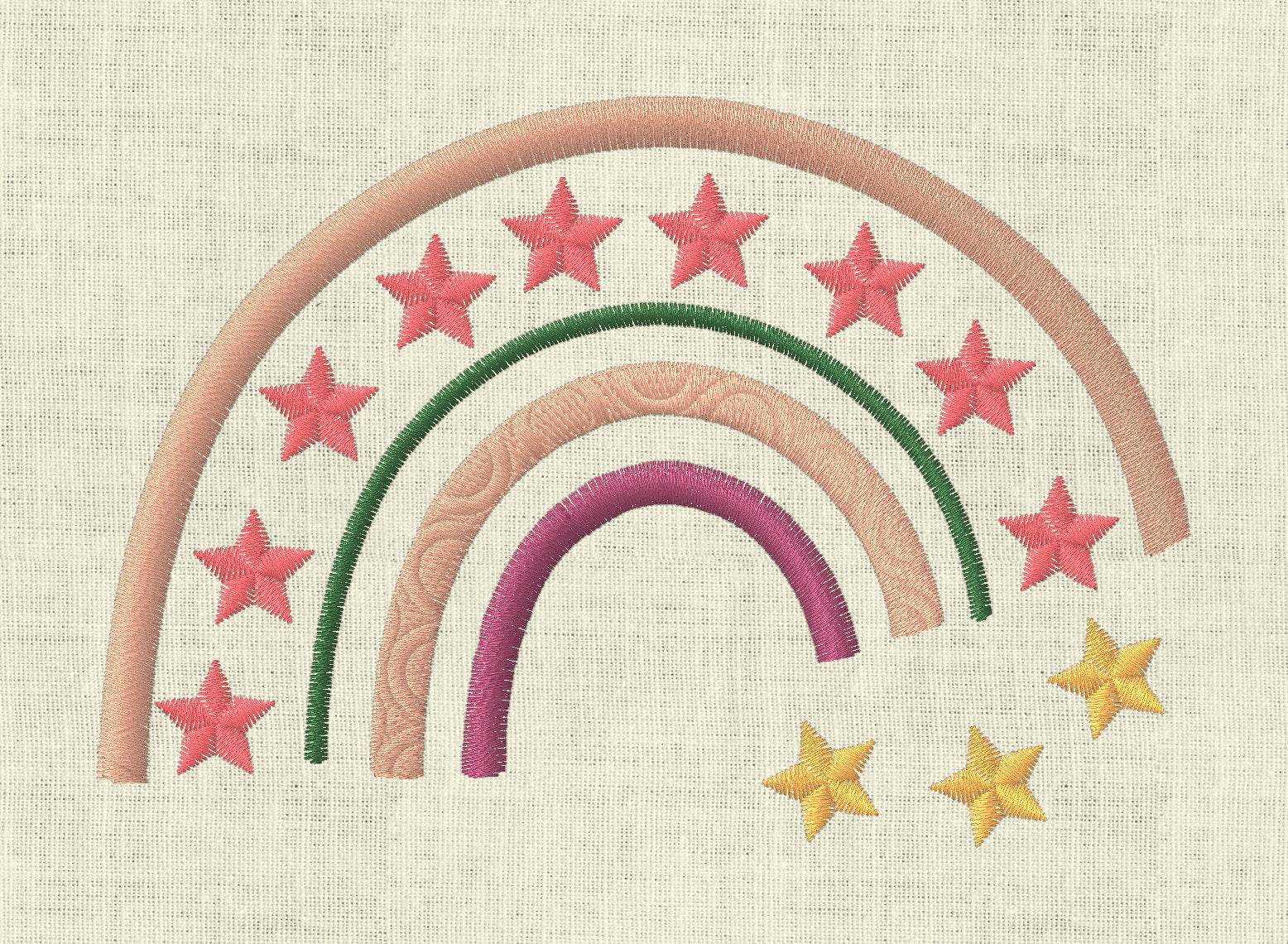 Stickdatei Regenbogen mit Sternen Set 829 - Sewando