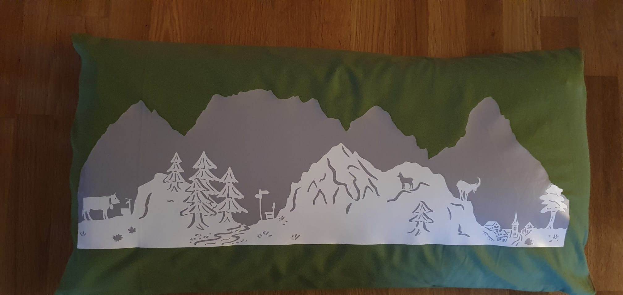 Plotterdatei IN DEN BERGEN svg + dxf - Sewando
