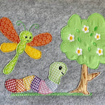 Stickdatei Regenwurm Applikation Set 860 - Sewando
