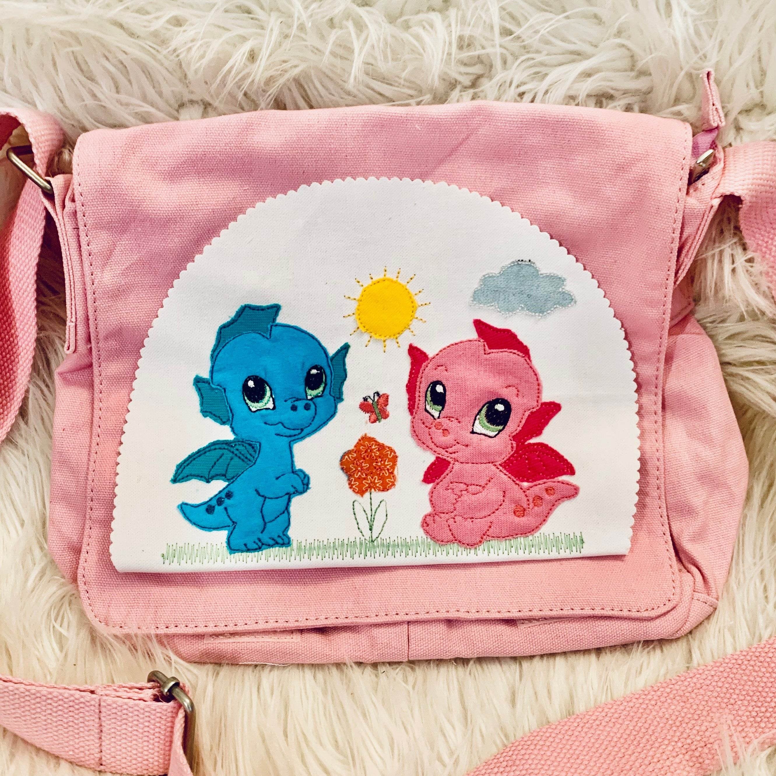Stickdatei Drache in Love Applikation Set 860 - Sewando