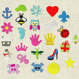 Stickdatei 27 Minimotive ca. 2,5cm Set 277 - Kleine Motive - Sewando