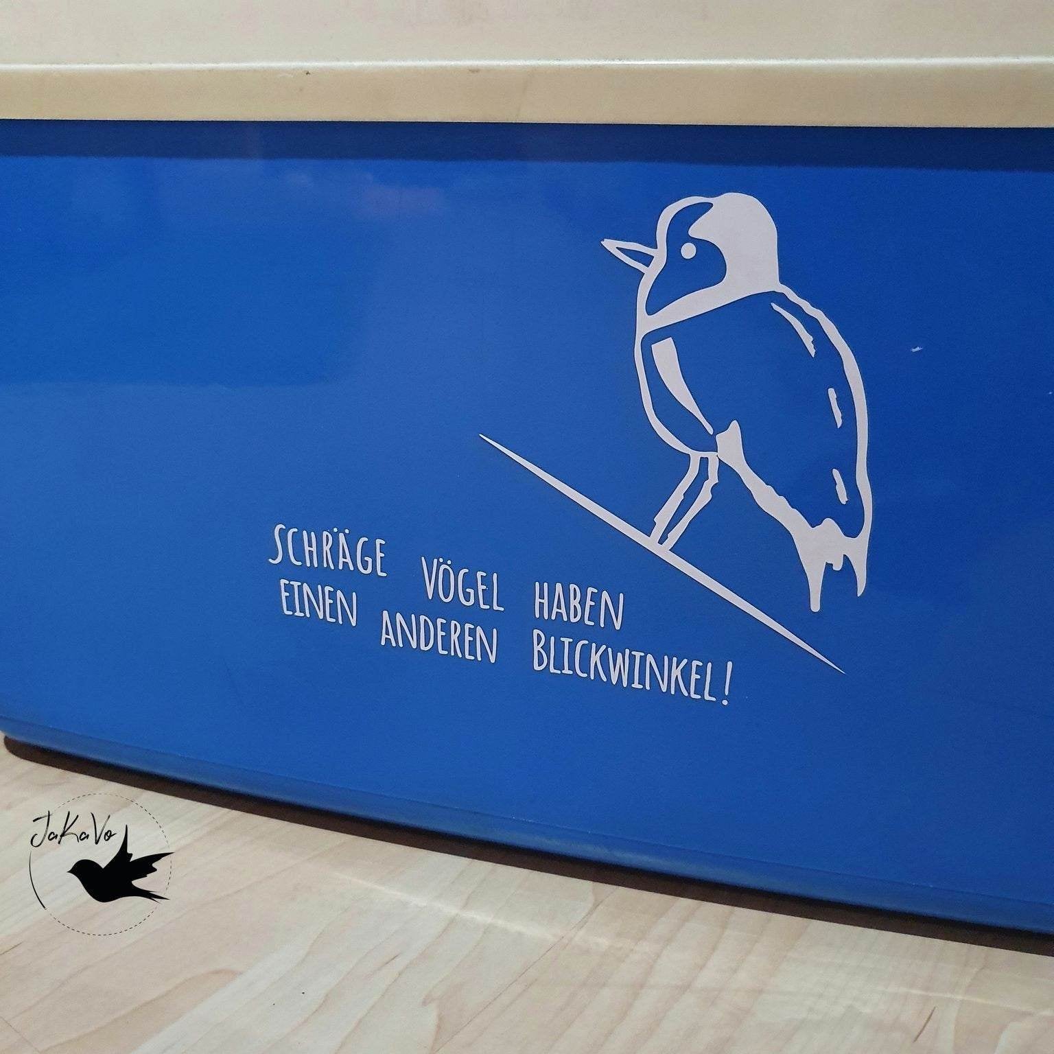 Schräger Vogel | Plotterdatei Spruch - Sewando