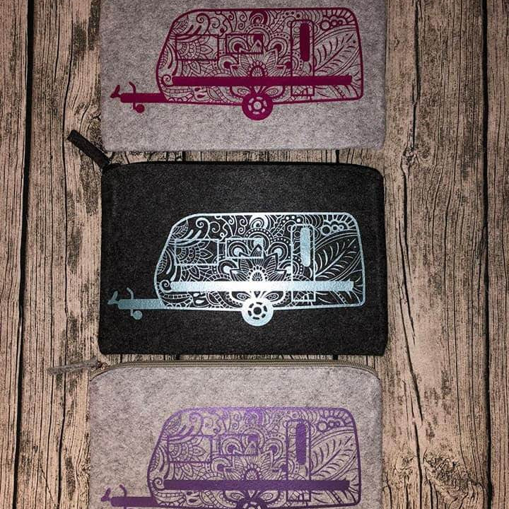 Wohnwagen Mandala | Plotterdatei Camping ist meine Leidenschaft - Sewando