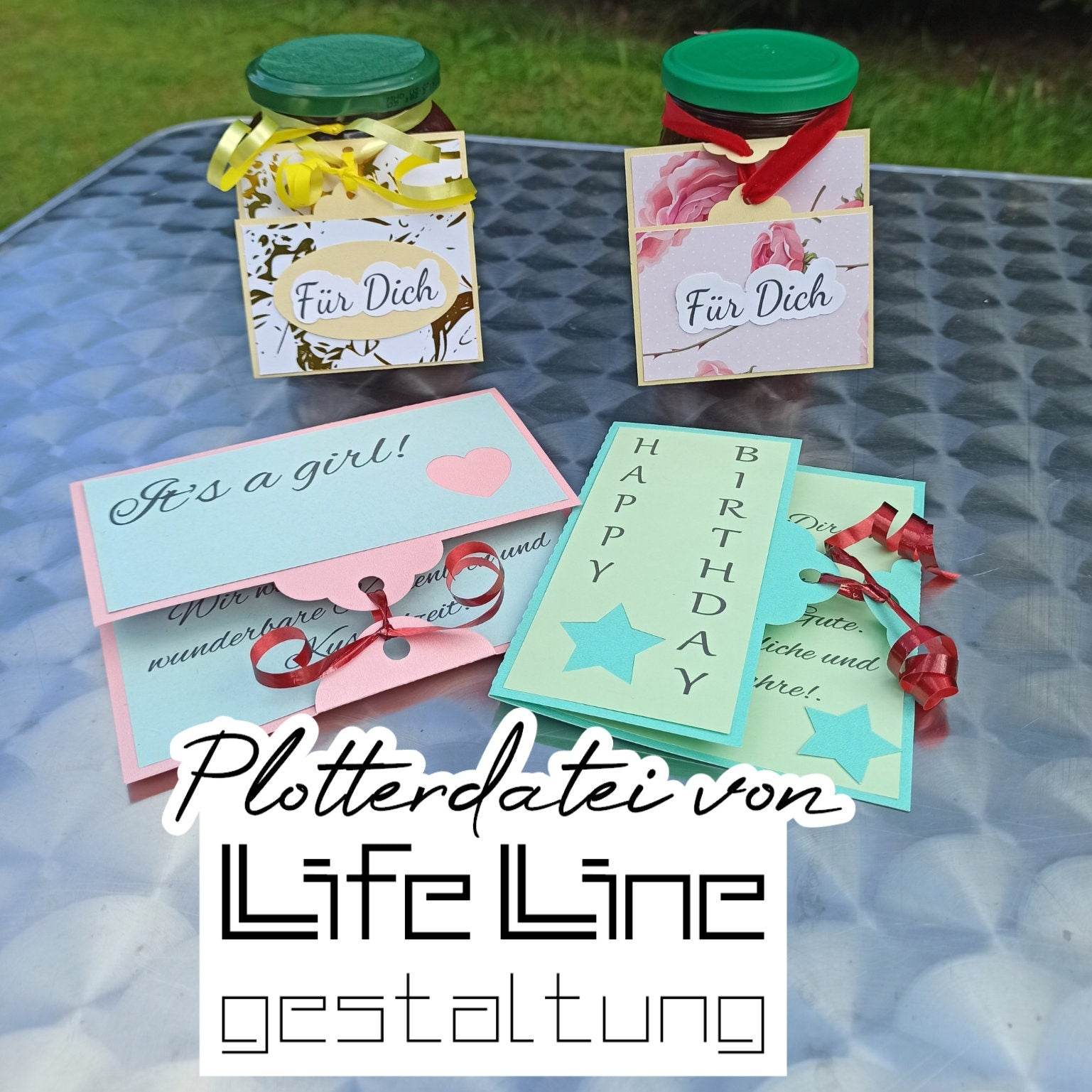 Plotterdatei MINI-KARTE svg + dxf - Sewando