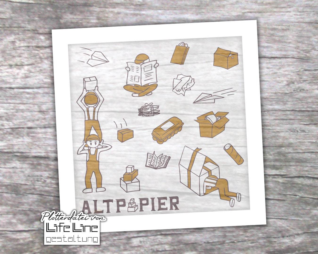 Plotterdateien-Bundle ALLE MÜLLMÄNNCHEN svg + dxf - Sewando