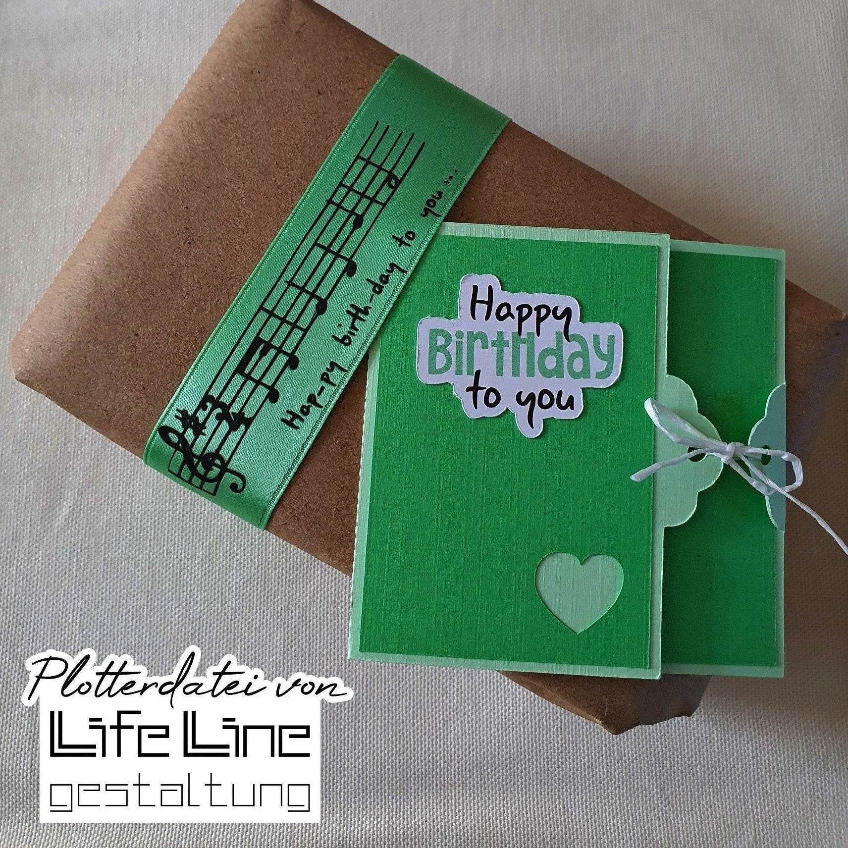 Plotterdatei HAPPY BIRTHDAY svg + dxf - Sewando