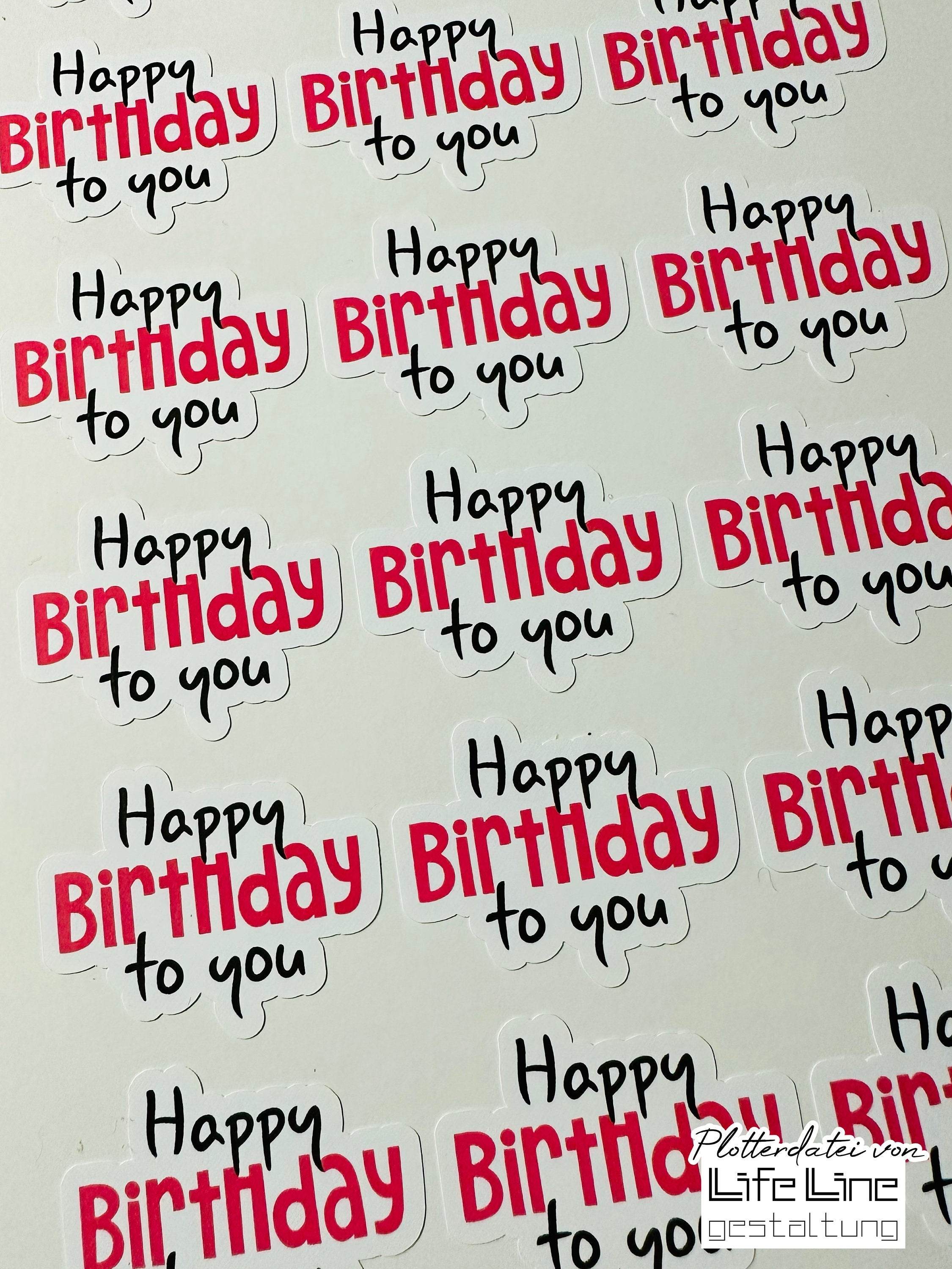 Plotterdatei HAPPY BIRTHDAY svg + dxf - Sewando