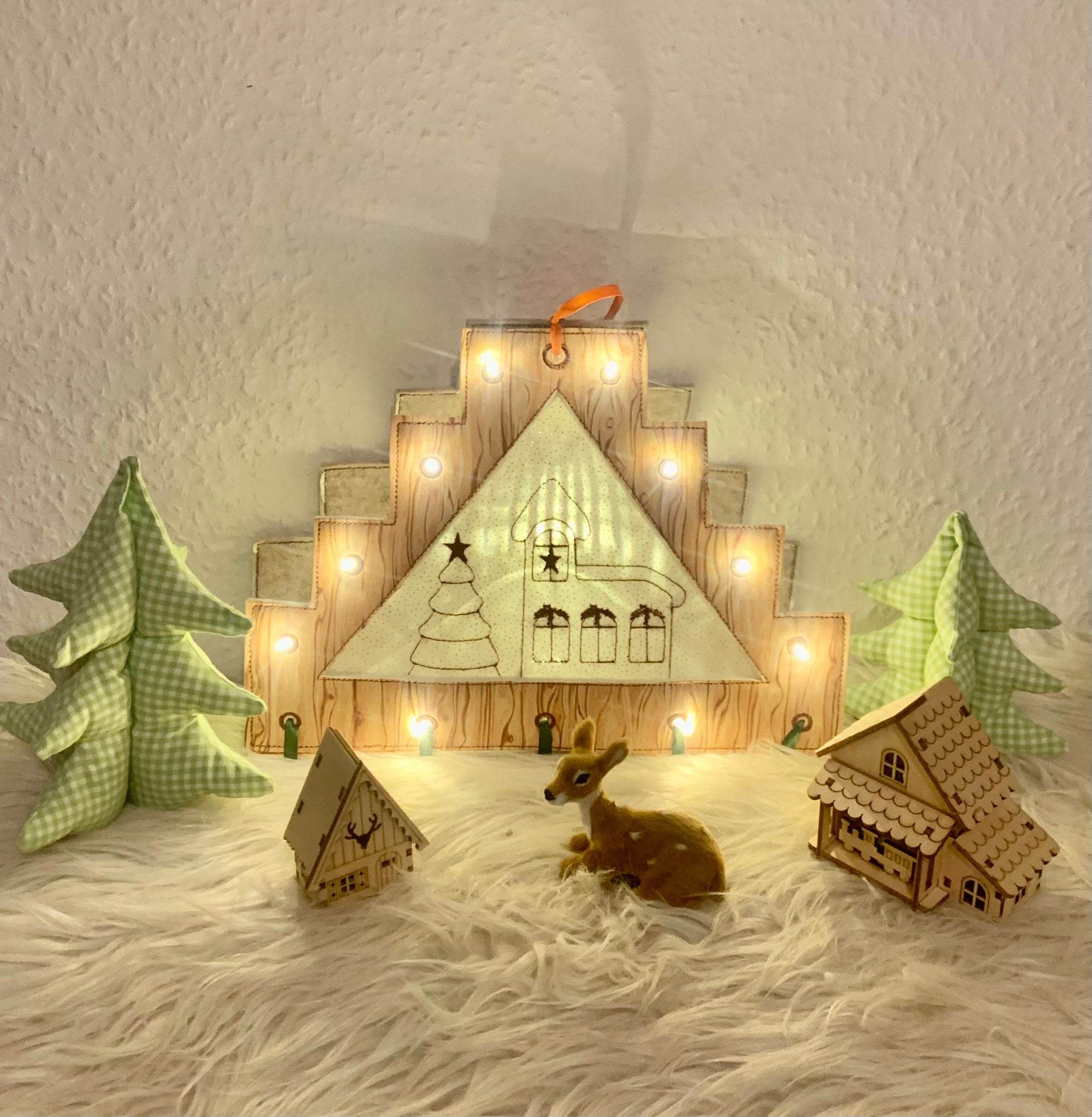 Stickdatei Weihnachten Schwibbogen Lichterbogen Set 887 - Sewando