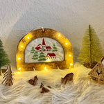 Stickdatei Lichterbogen Schwibbogen Dorf mit Kirche Weihnachten Fensterdeko Set 890 Maschinenenstickerei - Sewando