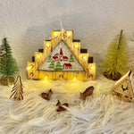 Stickdatei Lichterbogen Schwibbogen Treppe Winderdorf mit Kirche Set 890 Maschinenstickerei Weihnachten - Sewando