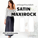 Satinrock Maxirock BLANCA, Gr. 32-50, PDF Schnittmuster - Sewando
