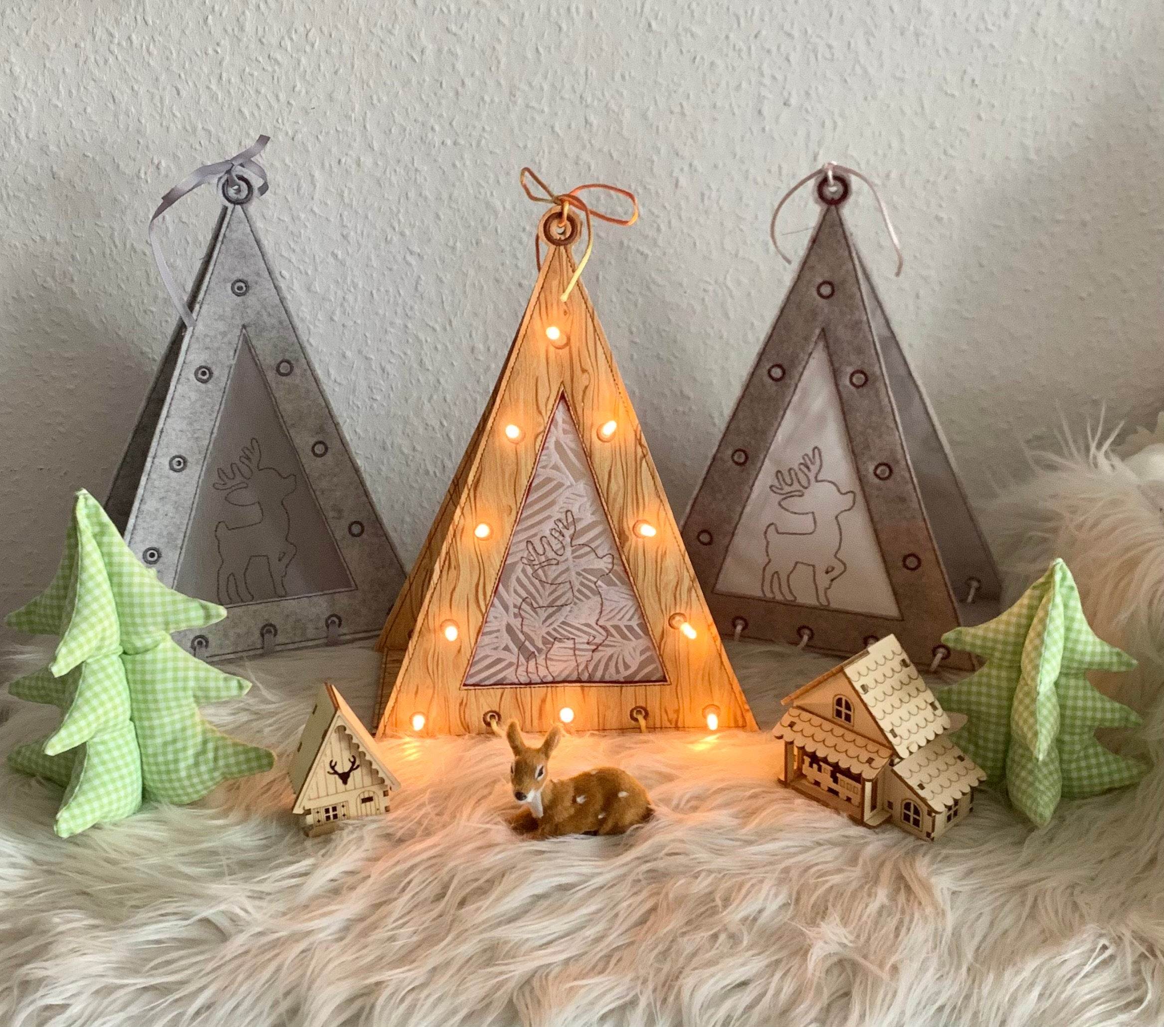 Stickdatei Lichtbaum Schwibbogen Pyramide Weihnachten Set 886 - Sewando