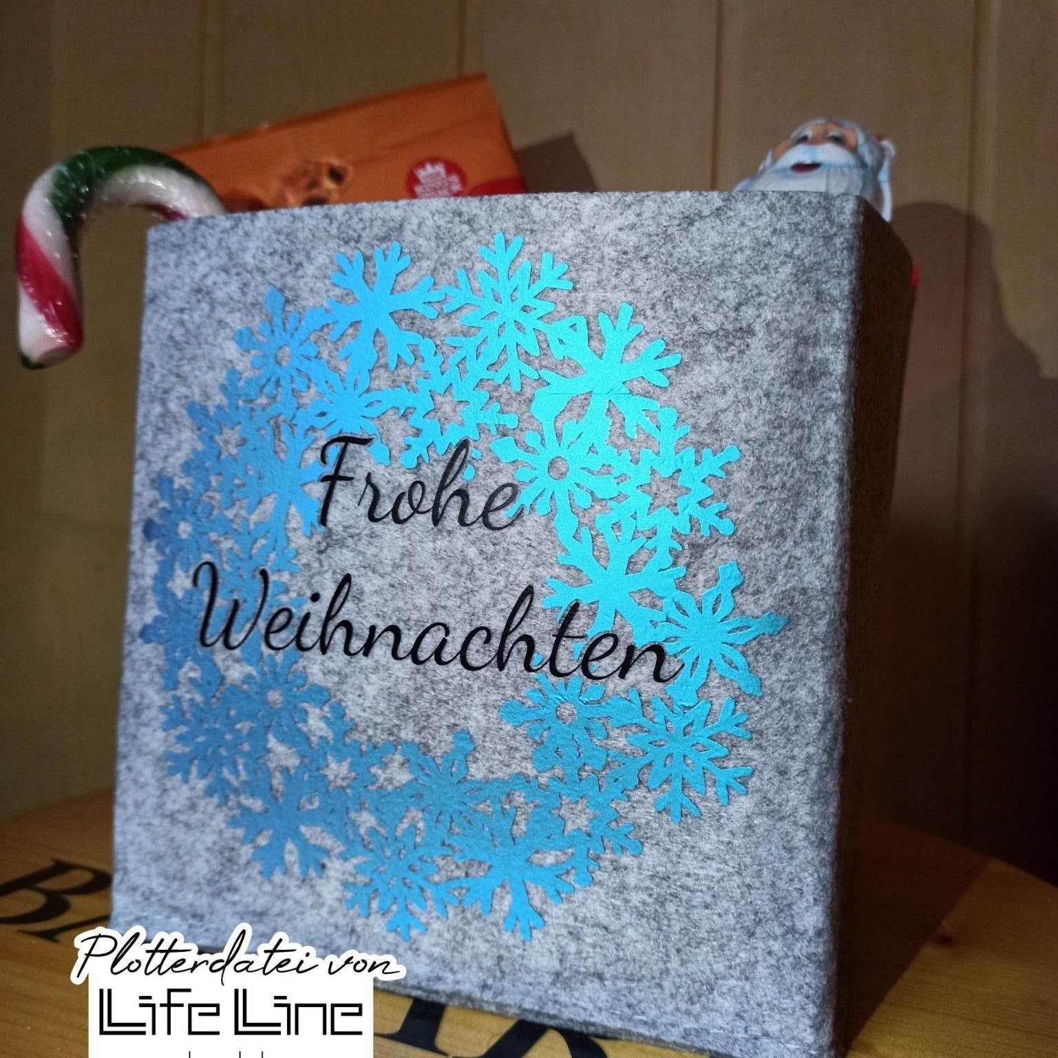 Plotterdatei SCHNEEFLOCKENKRANZ svg + dxf - Sewando