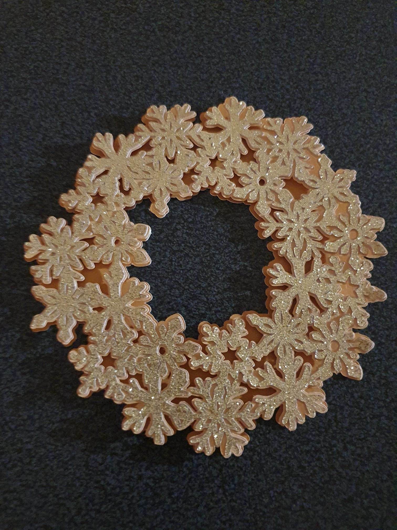 Plotterdatei SCHNEEFLOCKENKRANZ svg + dxf - Sewando