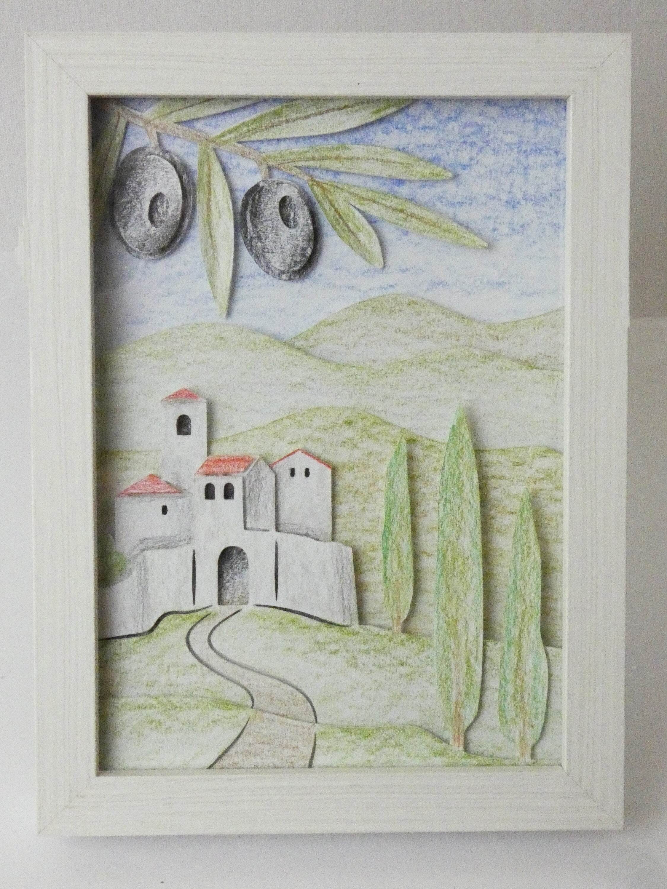 Plotterdatei MEDITERRAN 3D-BILD zum Basteln - Sewando
