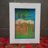 Plotterdatei MEDITERRAN 3D-BILD zum Basteln - Sewando