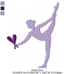 Stickdatei Gymnastik für den Rahmen 10 cm x 10 cm, turnen, Sport, Ball, Keule - Sewando