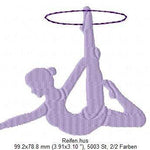Stickdatei Gymnastik für den Rahmen 10 cm x 10 cm, turnen, Sport, Ball, Keule - Sewando