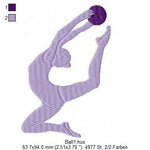 Stickdatei Gymnastik für den Rahmen 10 cm x 10 cm, turnen, Sport, Ball, Keule - Sewando