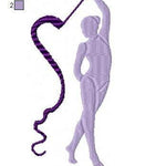 Stickdatei Gymnastik für den Rahmen 10 cm x 10 cm, turnen, Sport, Ball, Keule - Sewando