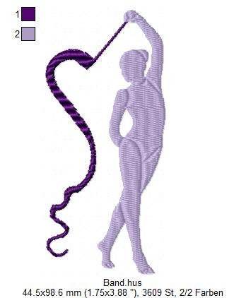 Stickdatei Gymnastik für den Rahmen 10 cm x 10 cm, turnen, Sport, Ball, Keule - Sewando
