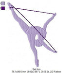 Stickdatei Gymnastik für den Rahmen 10 cm x 10 cm, turnen, Sport, Ball, Keule - Sewando