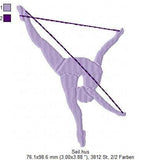 Stickdatei Gymnastik für den Rahmen 10 cm x 10 cm, turnen, Sport, Ball, Keule - Sewando