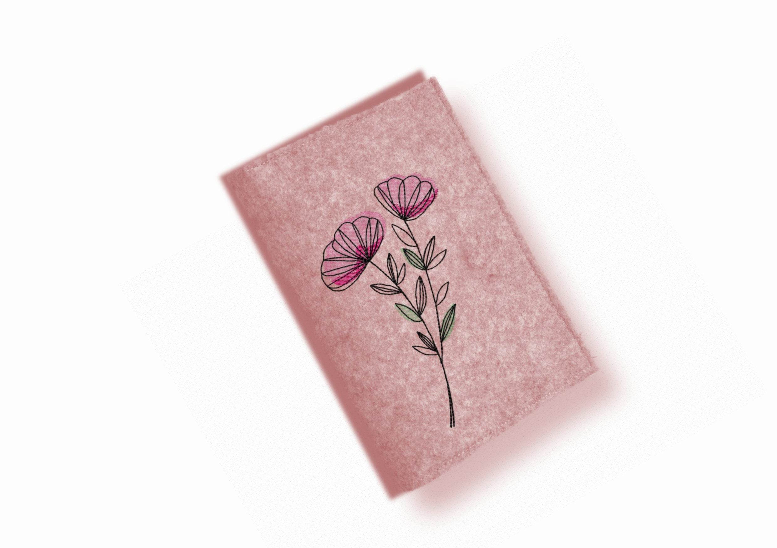 Stickdatei Blume in drei Größen, Redwork, Frühling, Sommer - Sewando