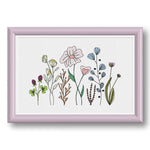 Stickdatei Blumenwiese Nr. 1 in vier Größen, Sommer, Frühling, Wildblumen - Sewando