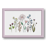 Stickdatei Blumenwiese Nr. 1 in vier Größen, Sommer, Frühling, Wildblumen - Sewando
