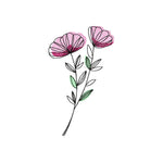 Stickdatei Blume in drei Größen, Redwork, Frühling, Sommer - Sewando
