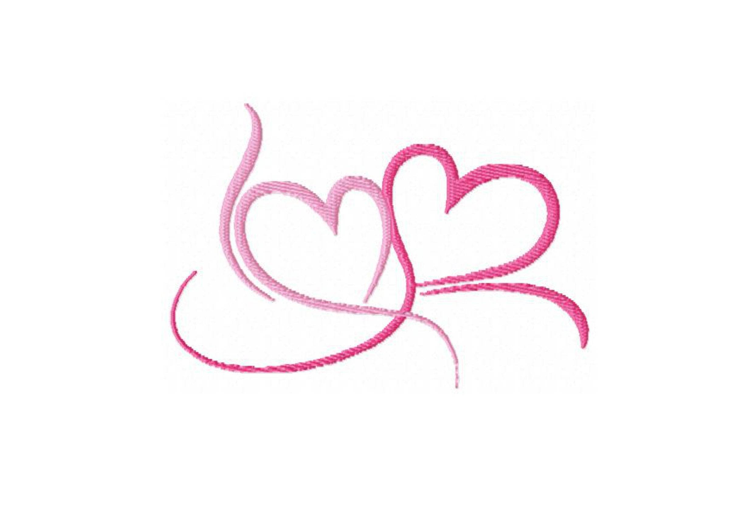 Stickdatei Herz Doppelherz 10x10 13x18 Hochzeit Liebe Valentinstag Hochzeitstag Verlobung - Sewando
